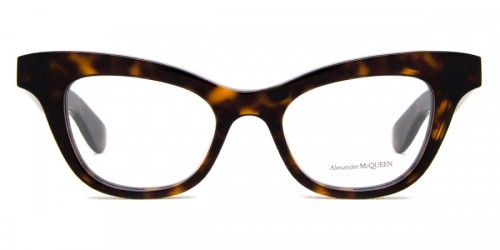Alexander McQueen AM0381O - 002 - 47 Cadres optiques Marron, À motifs Œil de chat