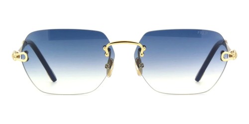 Fred FG40066U - 30W - 60 Lunettes de soleil Or, Argent, Bleu Angulaire