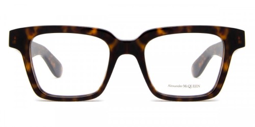 Alexander McQueen AM0385O - 002 - 49 Cadres optiques Marron, À motifs Angulaire