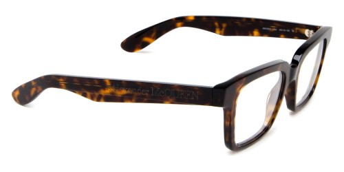 Alexander McQueen AM0385O - 002 - 49 Cadres optiques Marron, À motifs Angulaire