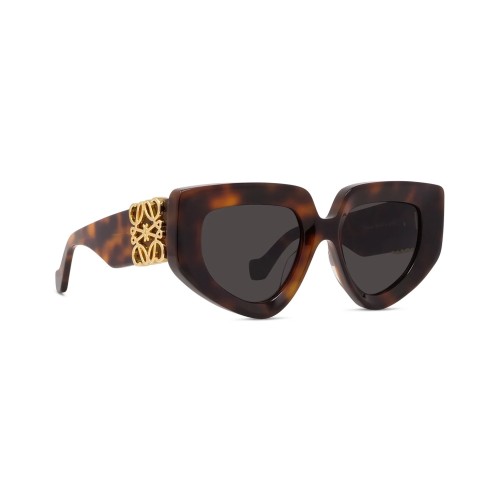 Loewe LW40154U - 52A - 51 Lunettes de soleil Havane foncé Œil de chat