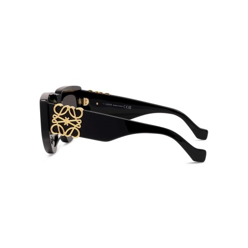 Loewe LW40154U - 01A - 51 Lunettes de soleil Noir Œil de chat