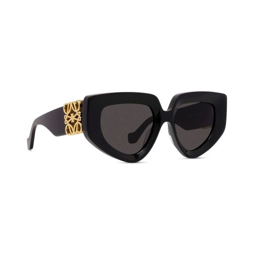 Loewe LW40154U - 01A - 51 Lunettes de soleil Noir Œil de chat
