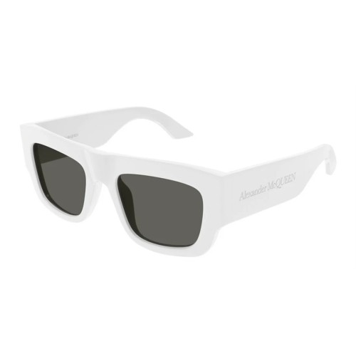 Alexander McQueen AM0449S - 004 - 53 Lunettes de soleil Blanc Angulaire