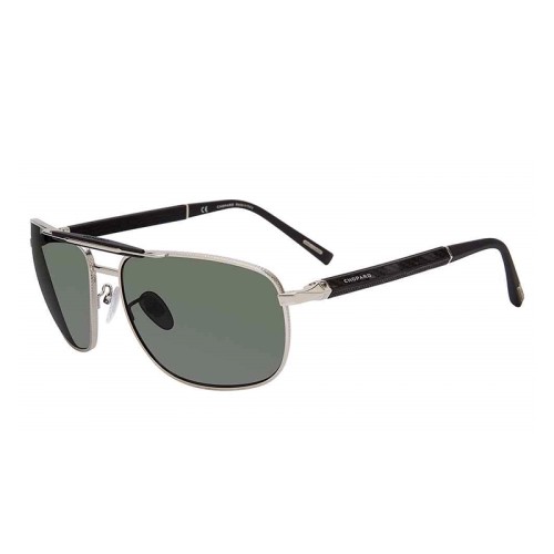 Chopard SCHF81 - 579P - 62 - AVEC DES VERRES POLARISÉS Lunettes de soleil Argent, Noir Pilote (Aviateur)