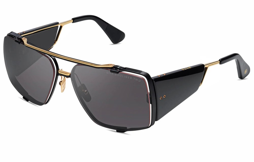 Dita SOULINER-TWO DTS 136 - 03 - 64 Lunettes de soleil Noir Pilote (Aviateur)