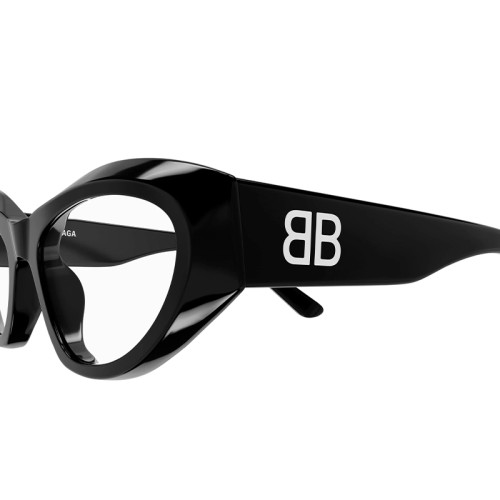 Balenciaga BB0400O - 001 - 55 Cadres optiques Noir Œil de chat