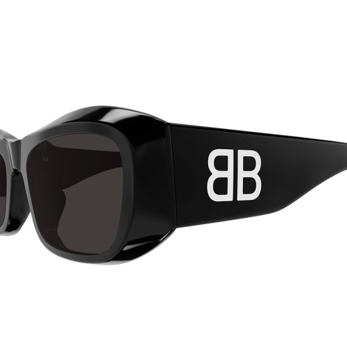 Balenciaga BB0397SA - 001 - 54 Lunettes de soleil Noir Angulaire