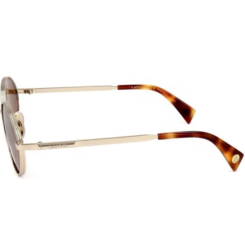 Lanvin LNV116S - 723 - 57 Lunettes de soleil Or, Havane Ovale