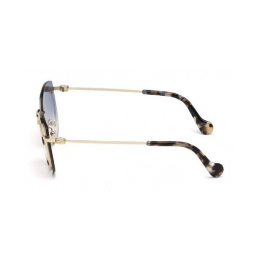 Moncler ML0017 - 28C - 56 Lunettes de soleil Or, Havane Rond