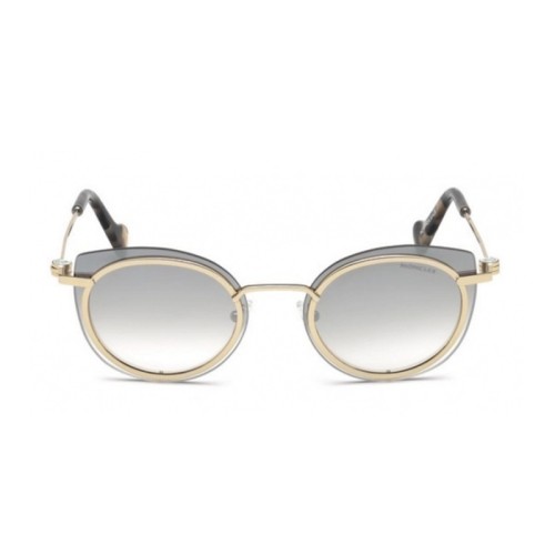 Moncler ML0017 - 28C - 56 Lunettes de soleil Or, Havane Rond
