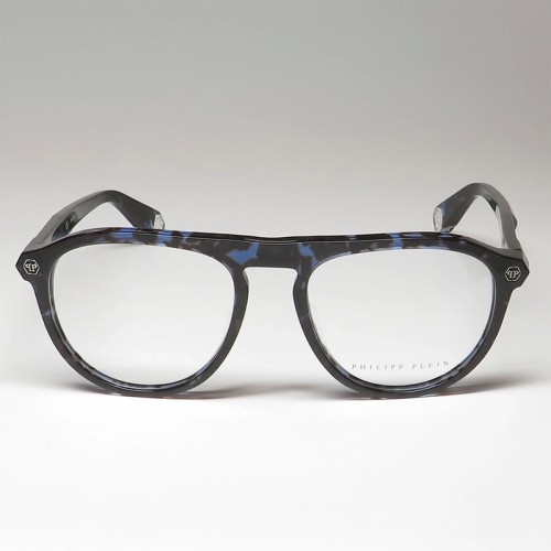 Philipp Plein VPP016 PASSION - 0L93 - 54 Cadres optiques Noir, Bleu, À motifs Pilote (Aviateur)