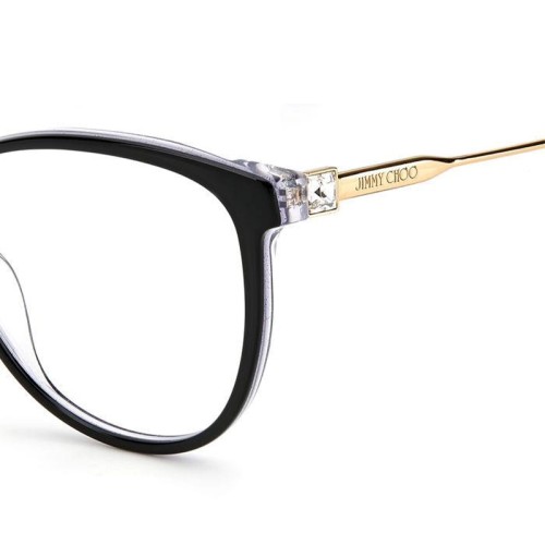 Jimmy Choo JC314 - LY9 - 52 Cadres optiques Noir, Or Œil de chat