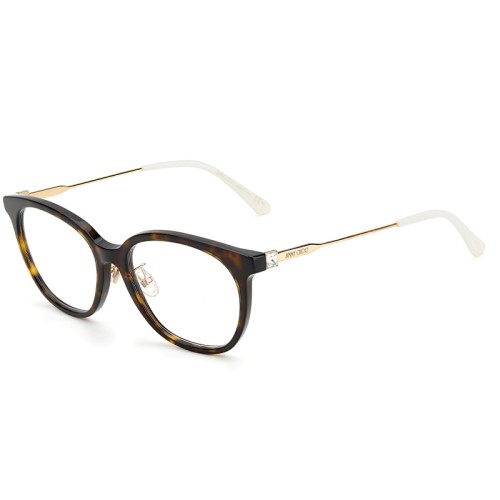 Jimmy Choo JC306/F - 086 - 53 Cadres optiques Havane, Or, Blanc Coussin arrondi