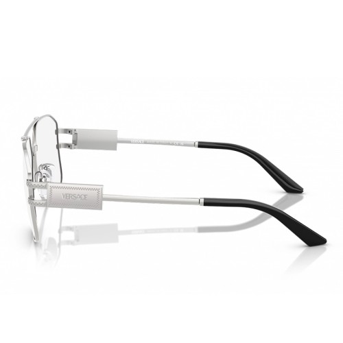 VERSACE VE1302 - ​1000 - ​59 Cadres optiques Argent, Noir Pilote (Aviateur)