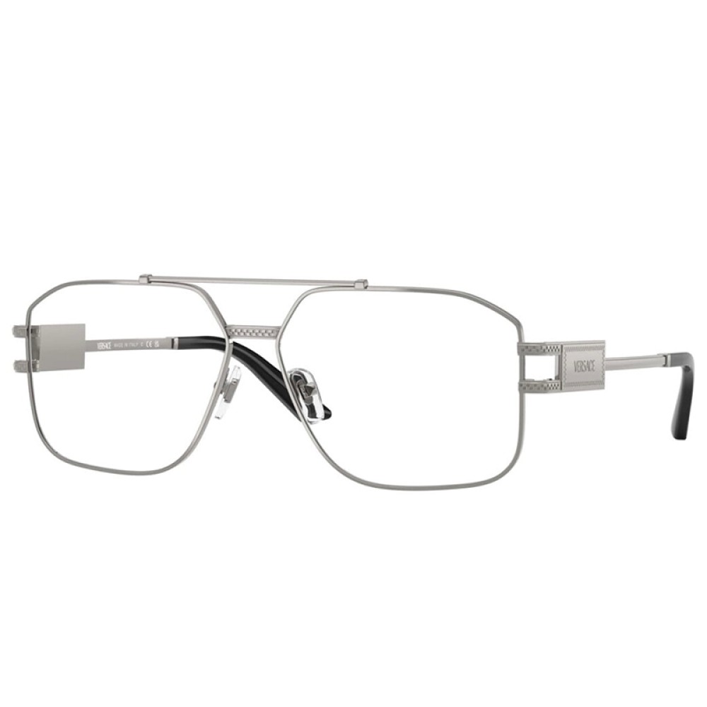 VERSACE VE1302 - ​1001 - ​59 Cadres optiques Argent, Noir Pilote (Aviateur)