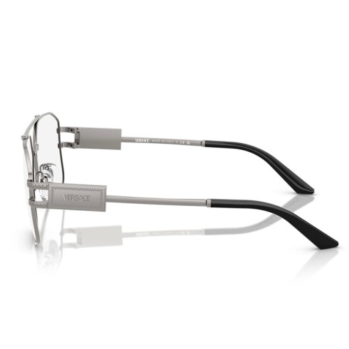 VERSACE VE1302 - ​1001 - ​59 Cadres optiques Argent, Noir Pilote (Aviateur)