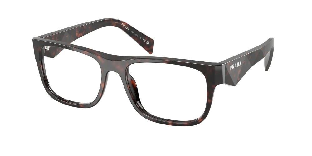 PRADA PR 22ZV - ​17N1O1 - ​55 Cadres optiques Havane foncé Angulaire