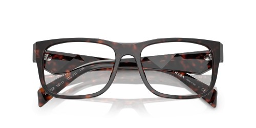 PRADA PR 22ZV - ​17N1O1 - ​55 Cadres optiques Havane foncé Angulaire