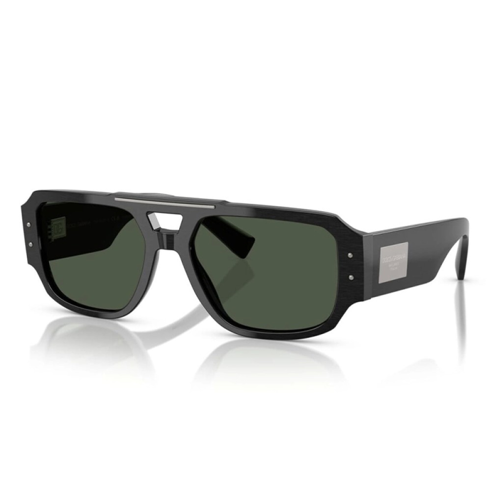 DOLCE & GABBANA DG4482 - ​28209A - ​57 Lunettes de soleil Noir Pilote (Aviateur)