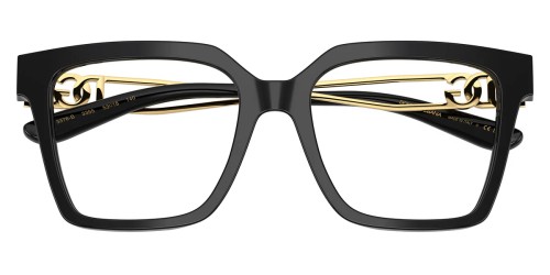 DOLCE & GABBANA DG3376B - ​3355 - ​53 Cadres optiques Noir, Or Angulaire