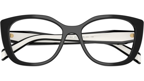 PRADA PR B04V - ​16K1O1 - ​53 Cadres optiques Noir, Blanc Œil de chat