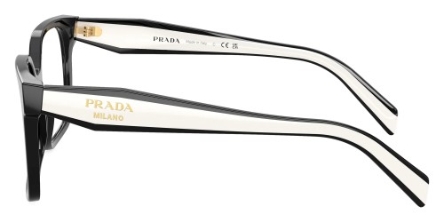 PRADA PR B03V - ​16K1O1 - ​54 Cadres optiques Noir, Blanc Angulaire