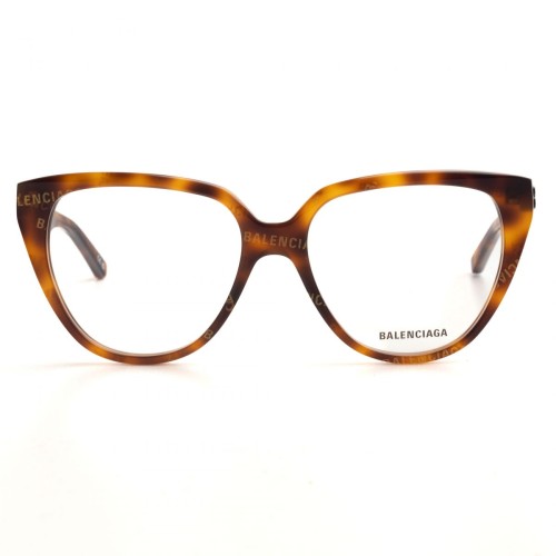 Balenciaga BB0129O - 002 - 53 Cadres optiques Marron, À motifs Coussin arrondi
