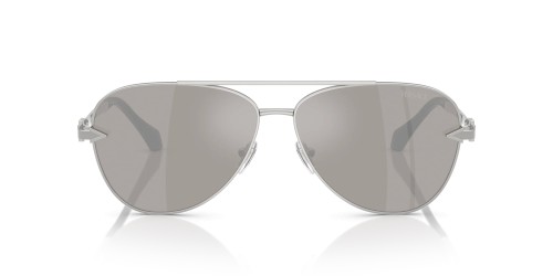 VERSACE VE2283 - ​10006G - ​61 Lunettes de soleil Argent, Noir Pilote (Aviateur)