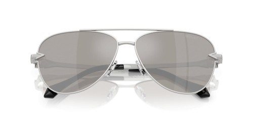 VERSACE VE2283 - ​10006G - ​61 Lunettes de soleil Argent, Noir Pilote (Aviateur)
