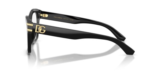 DOLCE & GABBANA DG3419 - ​501 - ​54 Cadres optiques Noir Angulaire