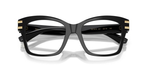 DOLCE & GABBANA DG3419 - ​501 - ​54 Cadres optiques Noir Angulaire