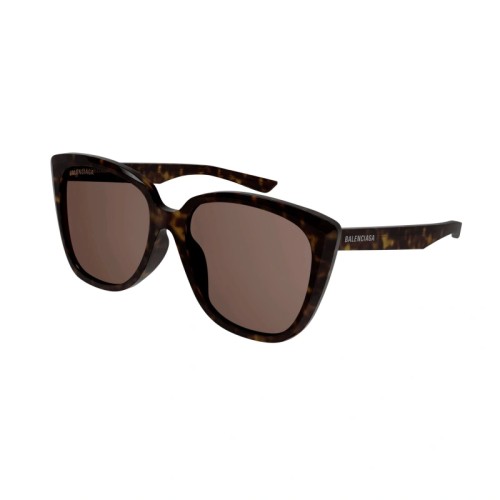 Balenciaga BB0175SA - 002 - 57 Lunettes de soleil Marron, À motifs Angulaire