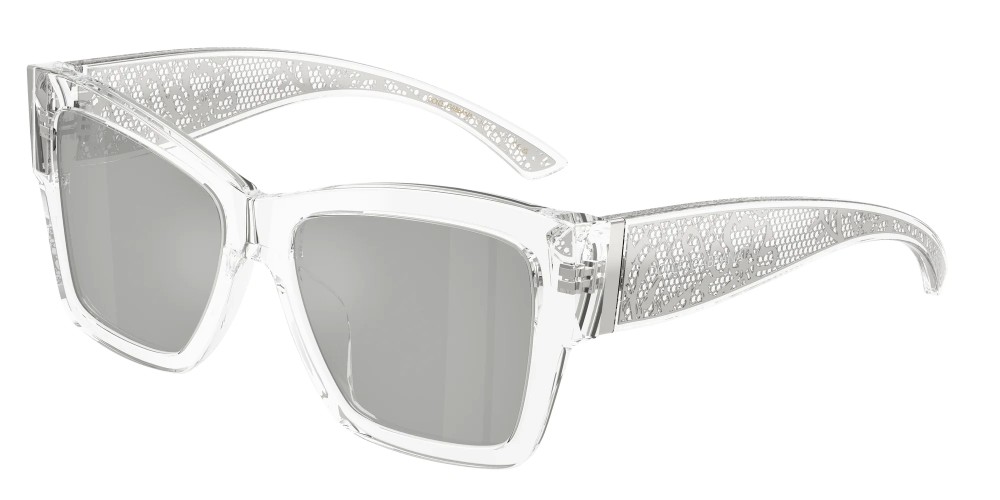 DOLCE & GABBANA DG4493 - ​31338V - ​55 Lunettes de soleil Transparent, Argent Angulaire