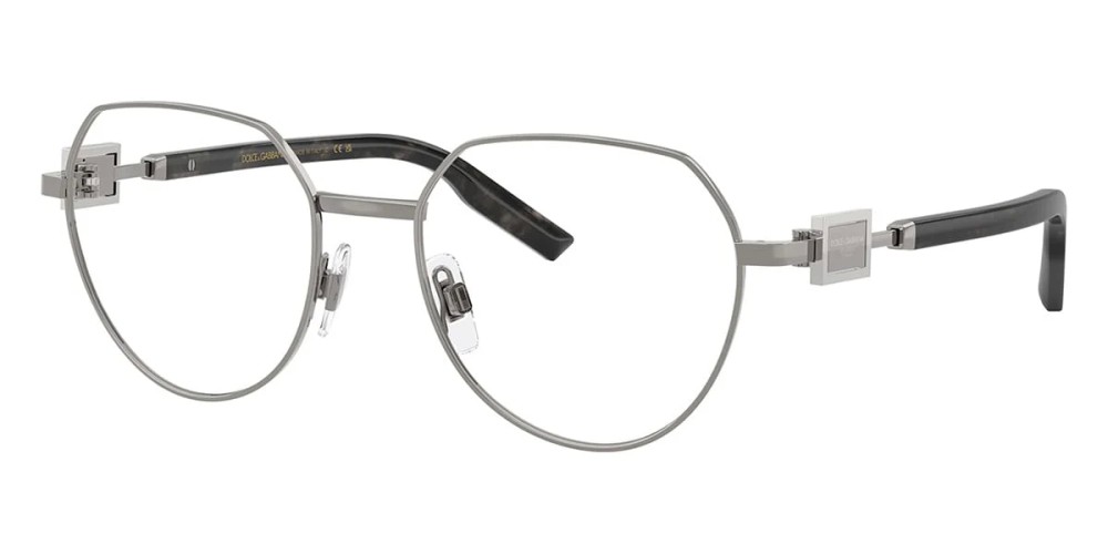 DOLCE & GABBANA DG1362 - ​04 - ​53 Cadres optiques Argent, Havane gris Coussin arrondi