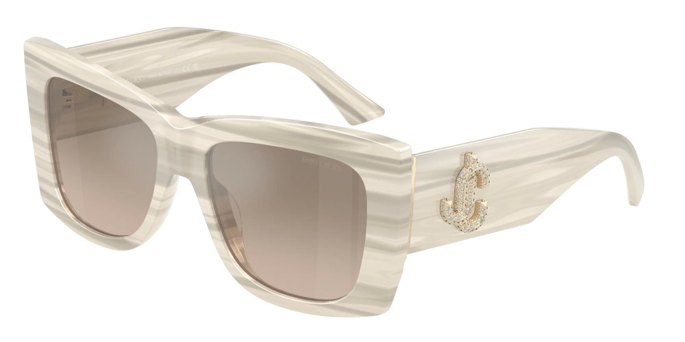 Jimmy Choo JC5036B - ​50656I - ​54 Lunettes de soleil Blanc, À motifs Angulaire