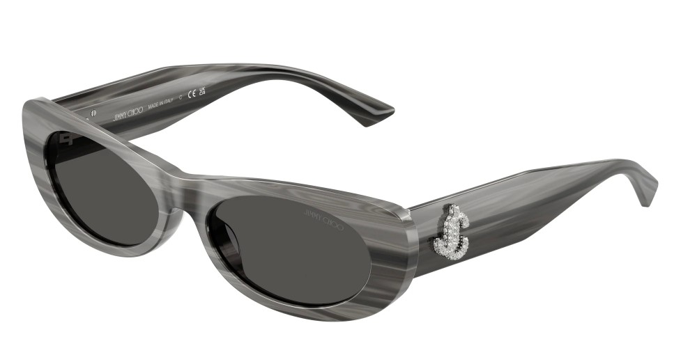 Jimmy Choo JC5038BU - ​506387 - ​54 Lunettes de soleil Gris, À motifs Ovale
