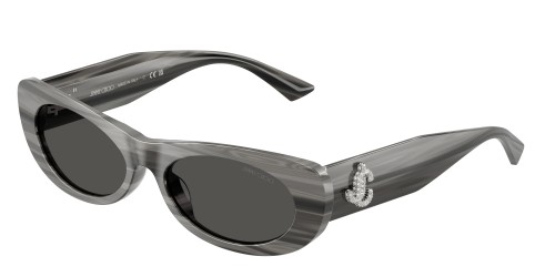 Jimmy Choo JC5038BU - ​506387 - ​54 Lunettes de soleil Gris, À motifs Ovale