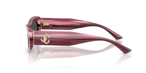 Jimmy Choo JC5038BU - ​506487 - ​54 Lunettes de soleil Rouge, Noir, À motifs Ovale