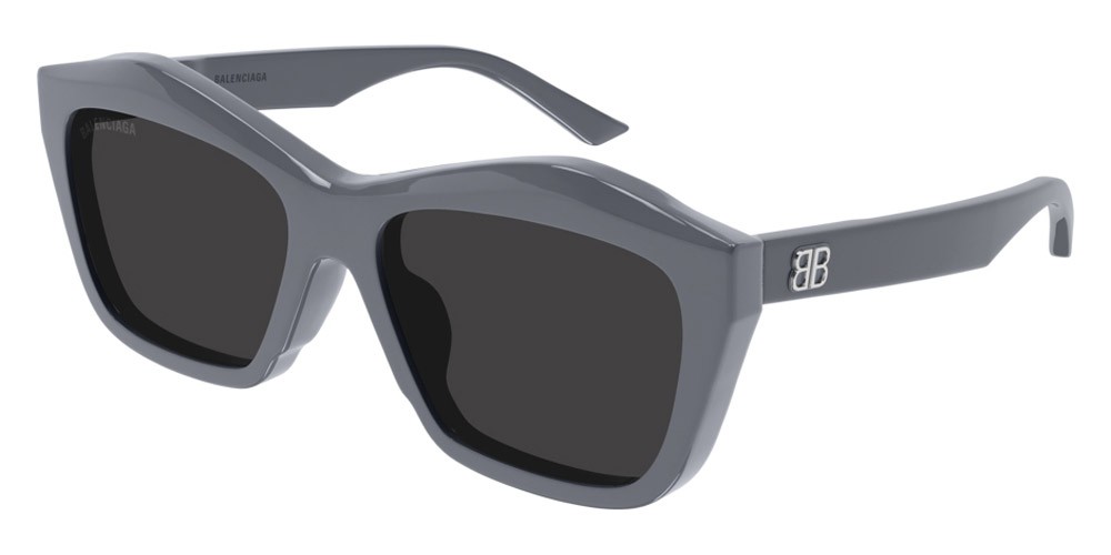 Balenciaga BB0216S - 004 - 57 Lunettes de soleil Gris Angulaire
