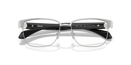VERSACE VE1306 - ​1266 - ​57 Cadres optiques Argent, Noir Angulaire