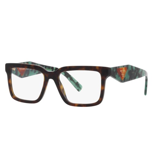 PRADA PR 10YV - ​2AU1O1 - ​54 Cadres optiques Havane, Vert Angulaire