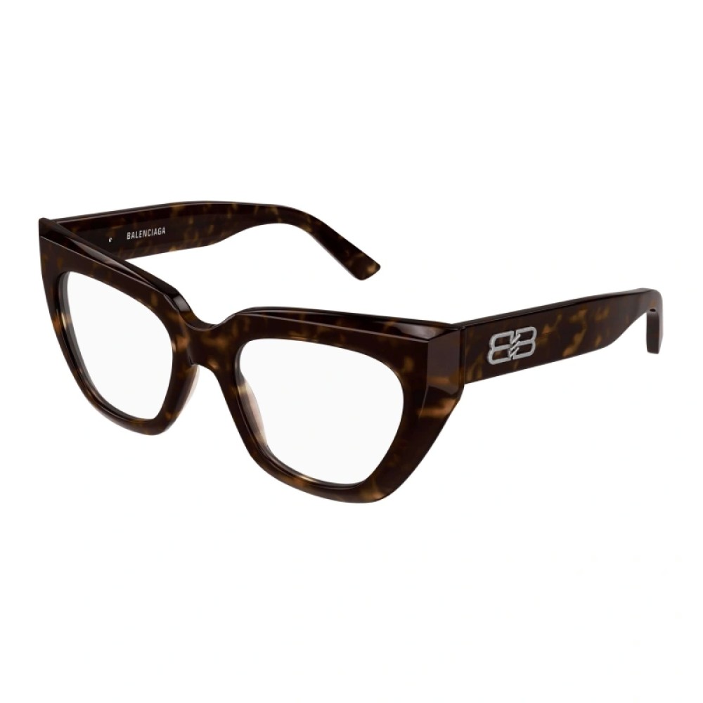 Balenciaga BB0238O - 002 - 50 Cadres optiques Marron, À motifs Œil de chat