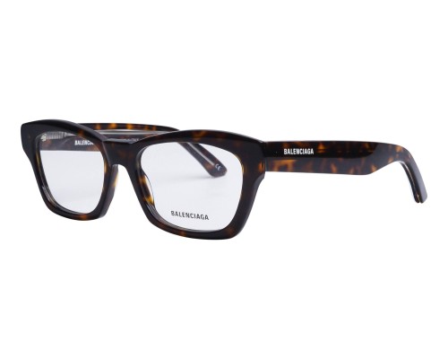 Balenciaga BB0242O - 002 - 53 Cadres optiques Marron, À motifs Angulaire