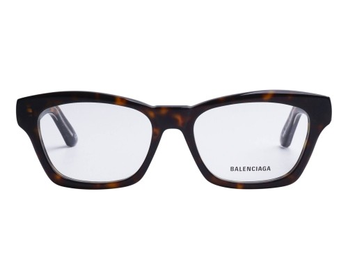 Balenciaga BB0242O - 002 - 53 Cadres optiques Marron, À motifs Angulaire