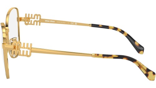 MIU MIU MU 50XV - ​KUI1O1 - ​56 Cadres optiques Noir, Or, Havane Papillon