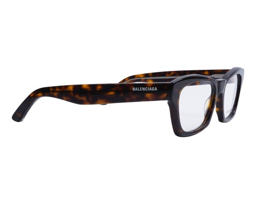 Balenciaga BB0242O - 002 - 53 Cadres optiques Marron, À motifs Angulaire