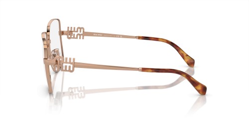 MIU MIU MU 51XV - ​ZVF1O1 - ​54 Cadres optiques Or rose, Havane Angulaire