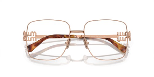 MIU MIU MU 51XV - ​ZVF1O1 - ​54 Cadres optiques Or rose, Havane Angulaire