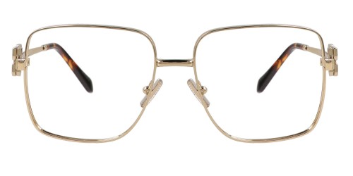 MIU MIU MU 51XV - ​ZVN1O1 - ​54 Cadres optiques Or, Havane Angulaire